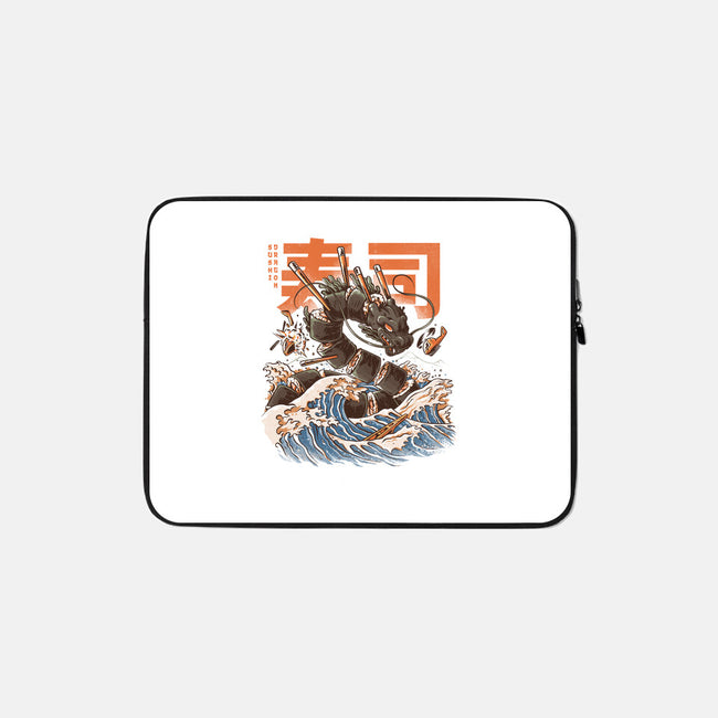 Great Sushi Dragon-none zippered laptop sleeve-ilustrata