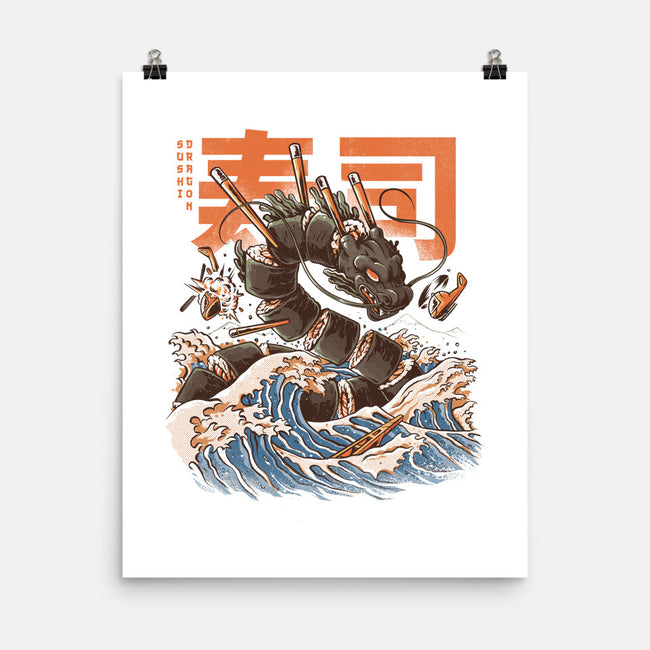 Great Sushi Dragon-none matte poster-ilustrata