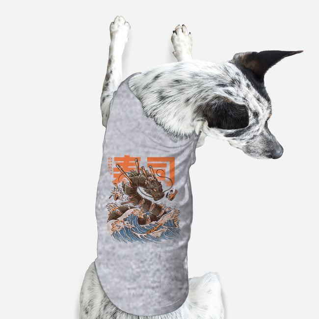 Great Sushi Dragon-dog basic pet tank-ilustrata