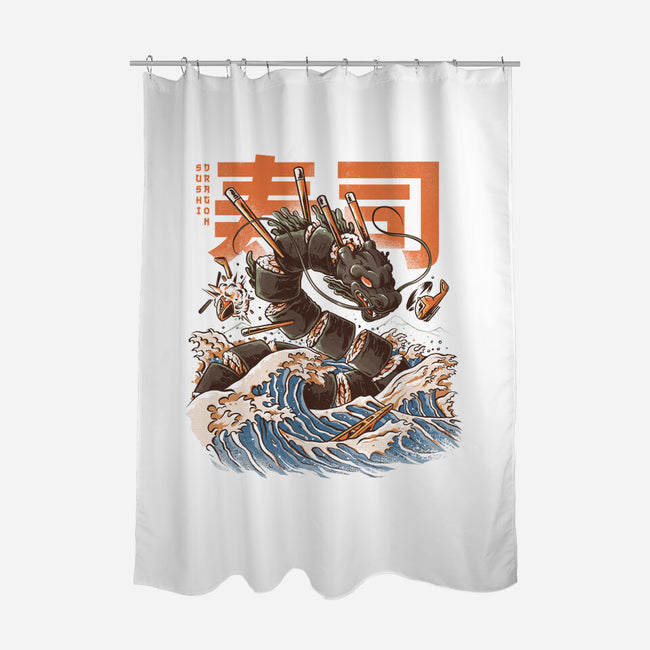 Great Sushi Dragon-none polyester shower curtain-ilustrata