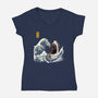 Great White off Amity-womens v-neck tee-ninjaink