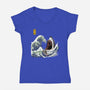 Great White off Amity-womens v-neck tee-ninjaink