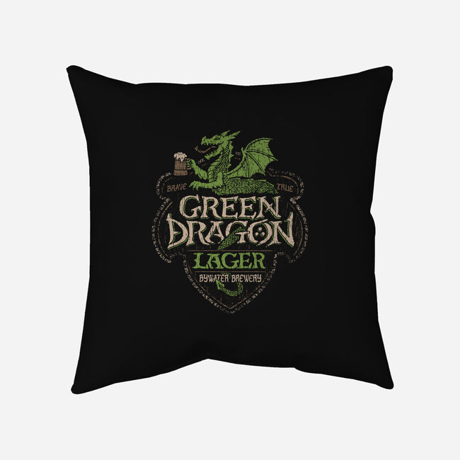 Green Dragon Lager-none removable cover w insert throw pillow-CoryFreeman