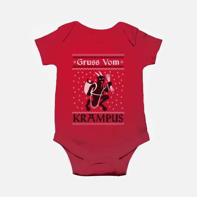 Greetings From Krampus-baby basic onesie-jozvoz