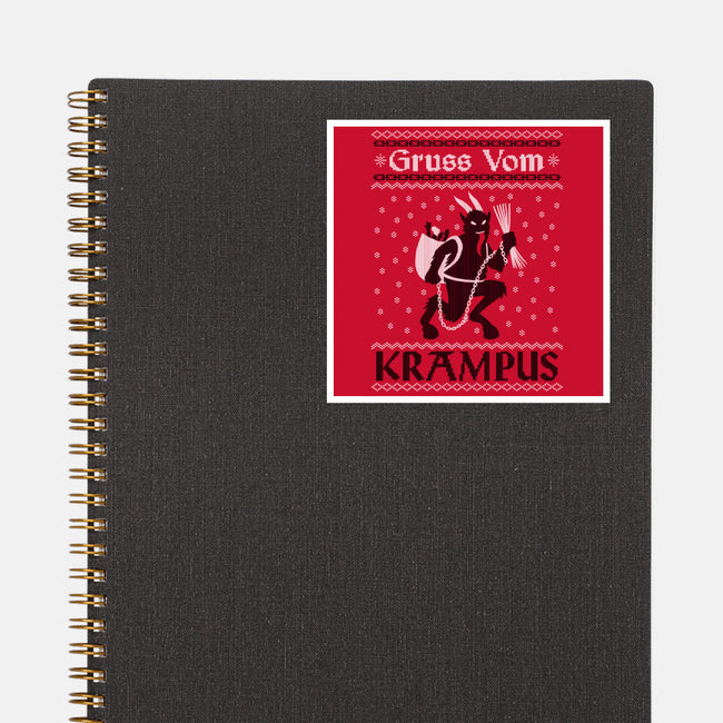 Greetings From Krampus-none glossy sticker-jozvoz
