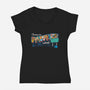 Greetings From Pawnee-womens v-neck tee-Bamboota