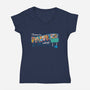 Greetings From Pawnee-womens v-neck tee-Bamboota