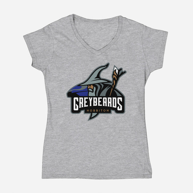 Greybeards-womens v-neck tee-ProlificPen