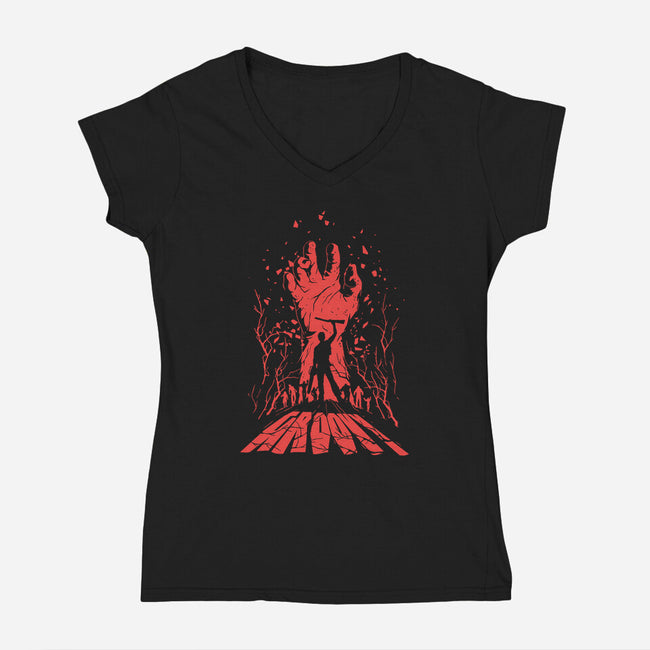 Groovy-womens v-neck tee-StevenToang