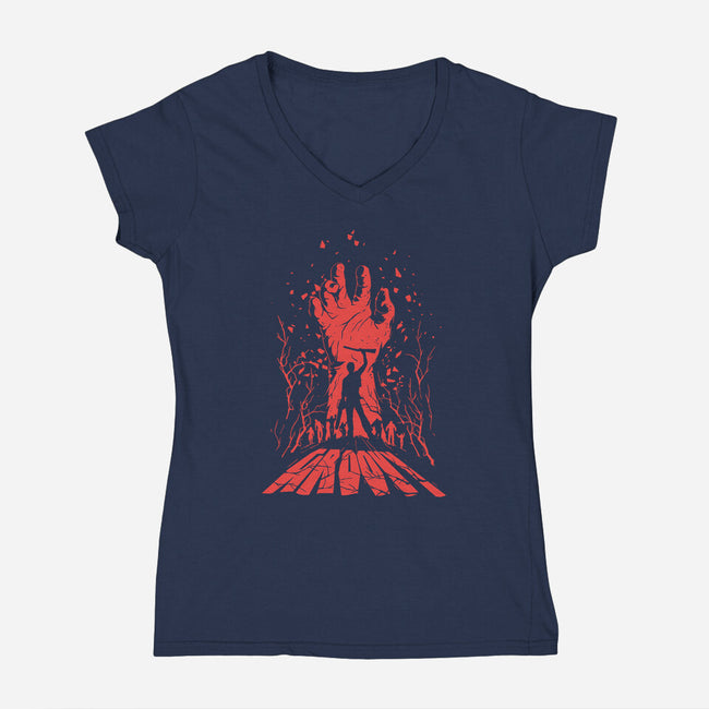 Groovy-womens v-neck tee-StevenToang