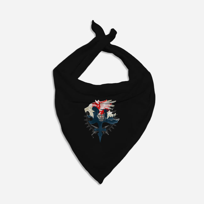 Gunblades and Angels-dog bandana pet collar-hypertwenty