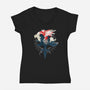 Gunblades and Angels-womens v-neck tee-hypertwenty