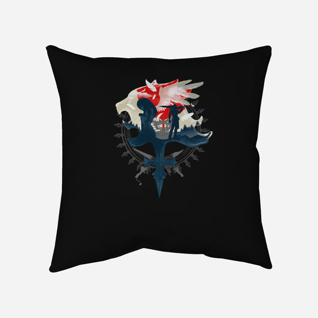Gunblades and Angels-none non-removable cover w insert throw pillow-hypertwenty