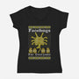 Face Hugs For Everyone-womens v-neck tee-maped