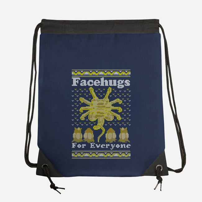 Face Hugs For Everyone-none drawstring bag-maped