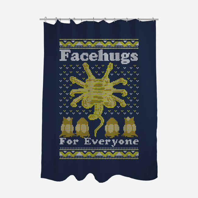 Face Hugs For Everyone-none polyester shower curtain-maped