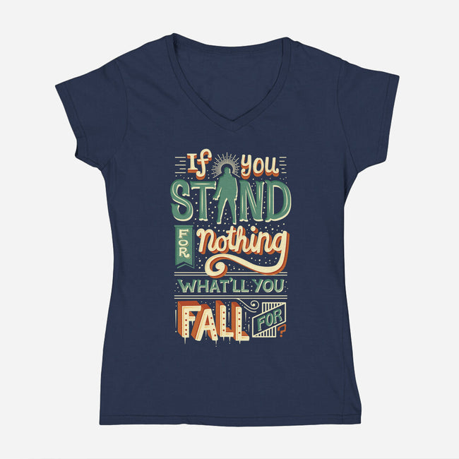 Fall-womens v-neck tee-risarodil