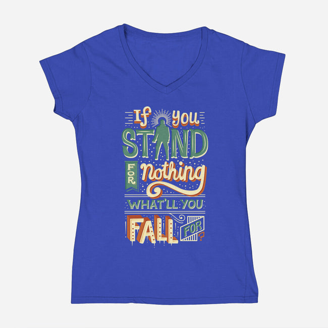 Fall-womens v-neck tee-risarodil