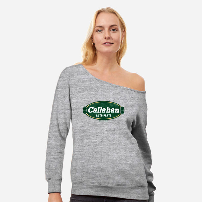 Family Business-womens off shoulder sweatshirt-Beware_1984
