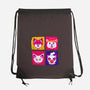 Fantastic Fox Friends-none drawstring bag-Miranda Dressler