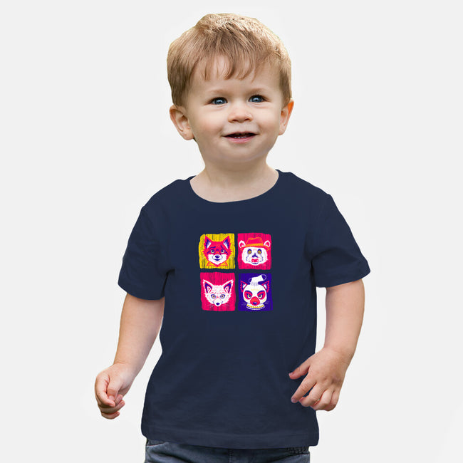 Fantastic Fox Friends-baby basic tee-Miranda Dressler