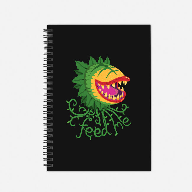 Feeeeeed Me-none dot grid notebook-DinoMike