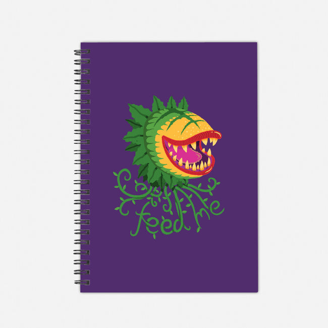 Feeeeeed Me-none dot grid notebook-DinoMike