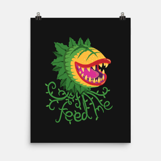 Feeeeeed Me-none matte poster-DinoMike