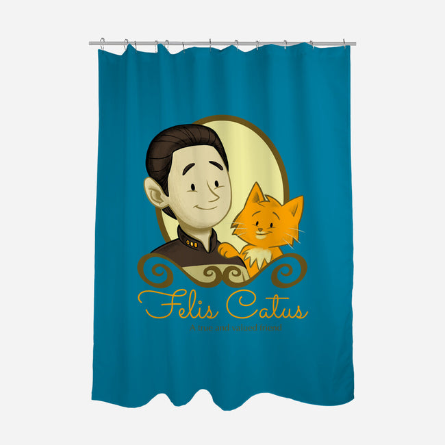 Felis Catus-none polyester shower curtain-danidraws