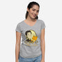 Felis Catus-womens v-neck tee-danidraws