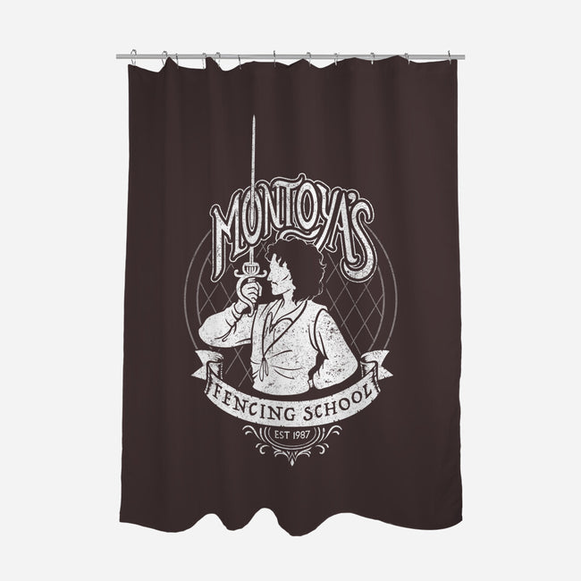 Fencing School-none polyester shower curtain-Kat_Haynes