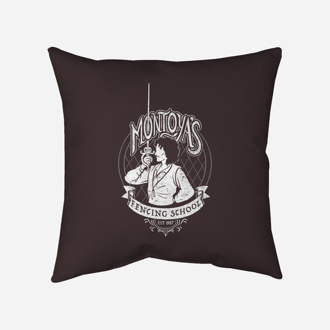 Fencing School-none non-removable cover w insert throw pillow-Kat_Haynes