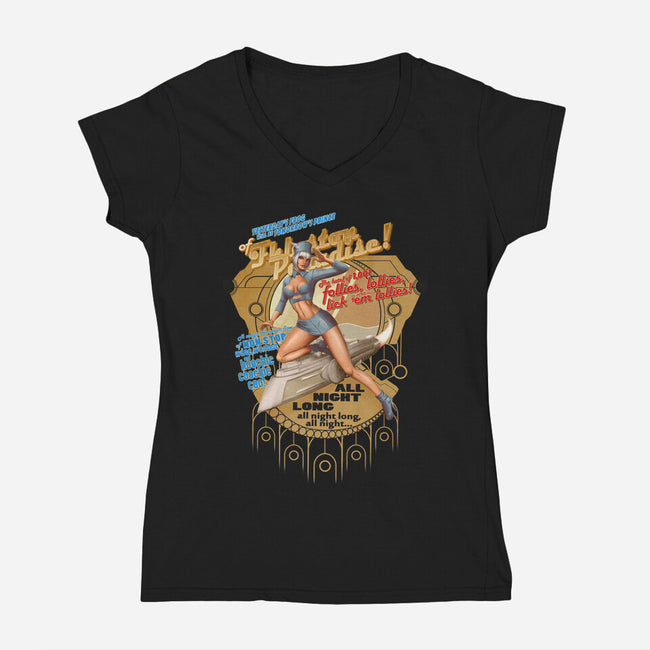 Fhloston Paradise-womens v-neck tee-steevinlove