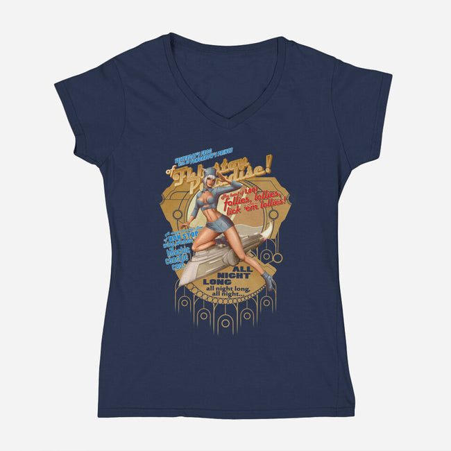 Fhloston Paradise-womens v-neck tee-steevinlove