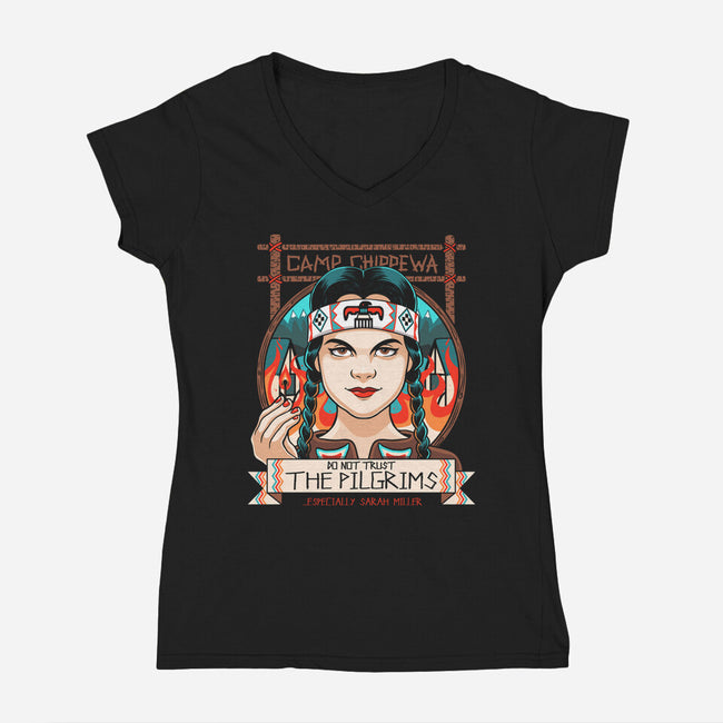 Fiery Thanksgiving-womens v-neck tee-Bamboota