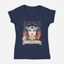 Fiery Thanksgiving-womens v-neck tee-Bamboota