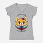 Fight Like A Girl-womens v-neck tee-Alexhefe