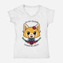 Fight Like A Girl-womens v-neck tee-Alexhefe