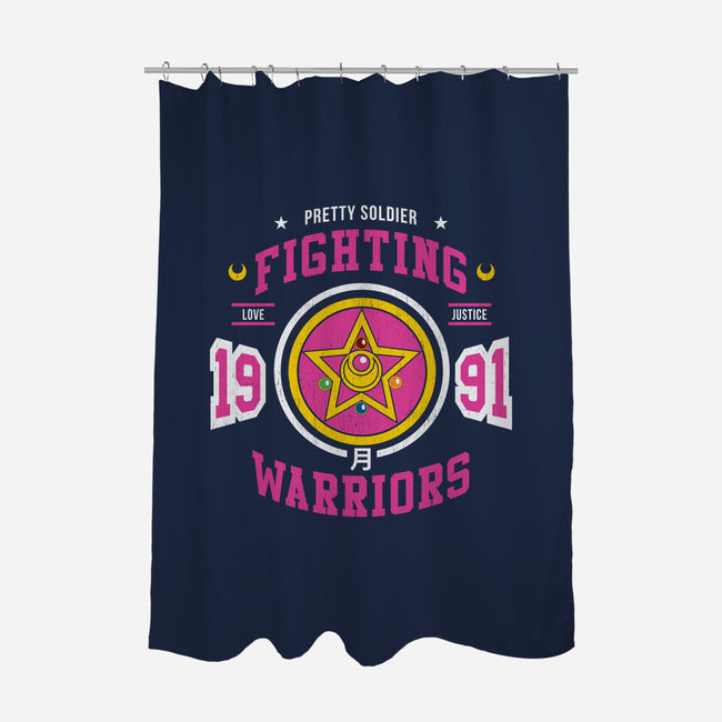 Fighting Senshi-none polyester shower curtain-machmigo