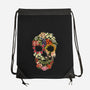 Floral Skull Vintage-none drawstring bag-tobefonseca