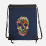 Floral Skull Vintage-none drawstring bag-tobefonseca