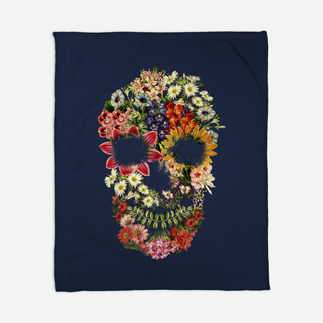 Floral Skull Vintage-none fleece blanket-tobefonseca