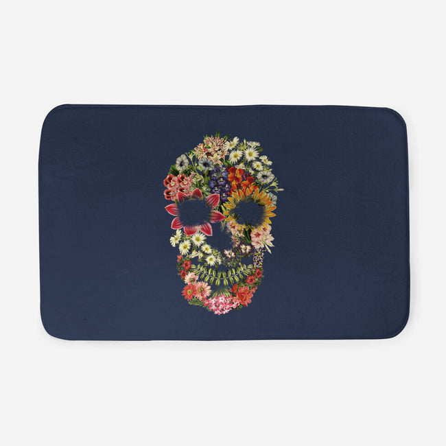 Floral Skull Vintage-none memory foam bath mat-tobefonseca