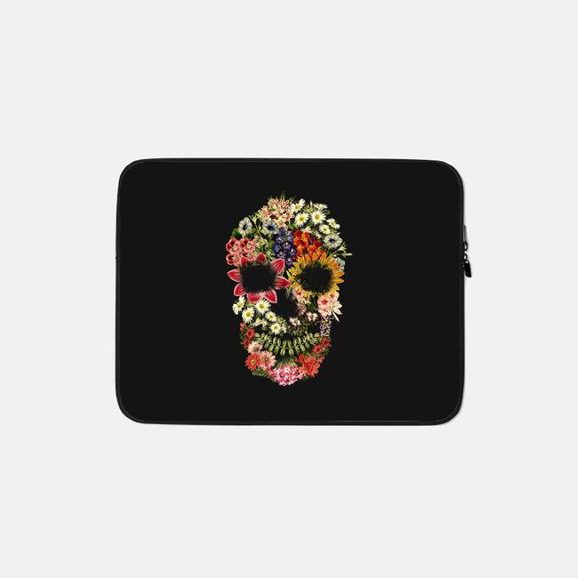 Floral Skull Vintage-none zippered laptop sleeve-tobefonseca