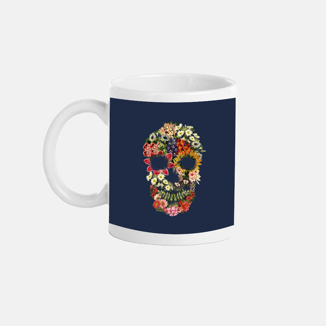 Floral Skull Vintage-none glossy mug-tobefonseca