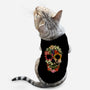 Floral Skull Vintage-cat basic pet tank-tobefonseca