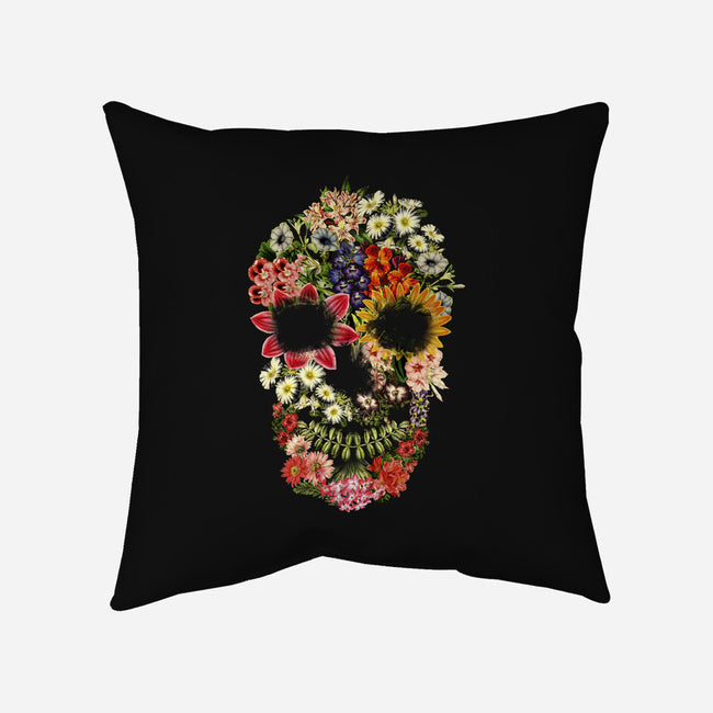 Floral Skull Vintage-none removable cover w insert throw pillow-tobefonseca
