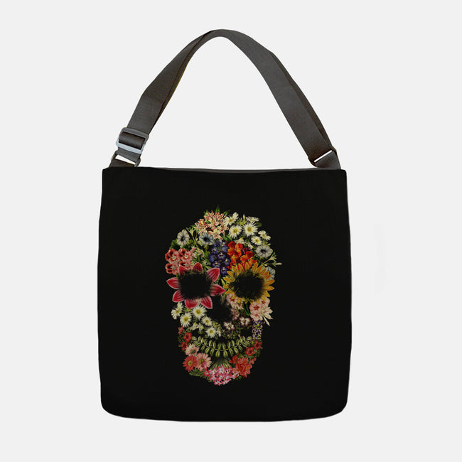 Floral Skull Vintage-none adjustable tote-tobefonseca