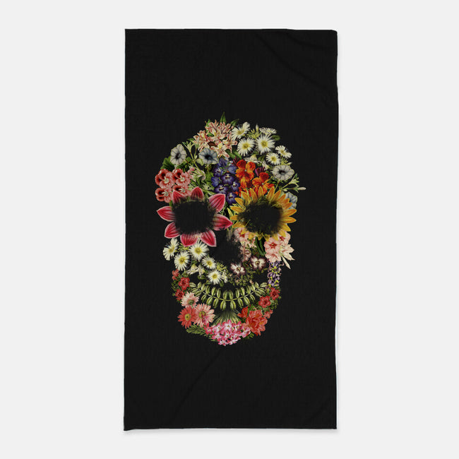 Floral Skull Vintage-none beach towel-tobefonseca