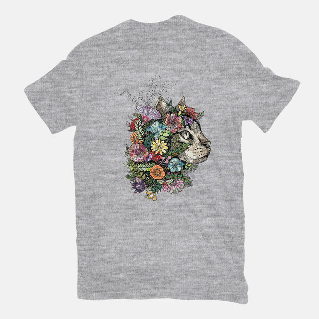 Flower Cat-womens basic tee-scarletknightco